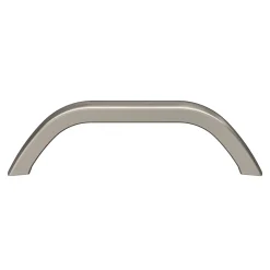 GoodHome Poignée de meuble nœud Irvil aluminium effet nickel satin gris l.110mm x l.12mm x H. 30mm entraxe 96mm