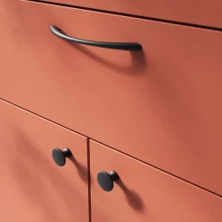 GoodHome Poignée de meuble nœud Primel mat noir l.160mm x l.9mm x H. 27mm entraxe 128mm