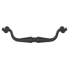 GoodHome Poignée de meuble nœud Kilhog mat noir l.143mm x H. 35mm entraxe 128mm