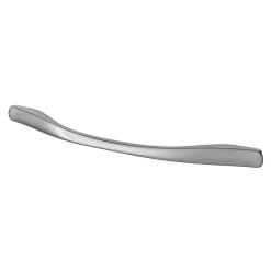 GoodHome Poignée De Meuble-Poignée de meuble nœud Ruis effet chromé gris l.169mm x l.10mm x H. 25mm entraxe 128mm