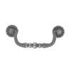 Poignée de meuble nœud Rohan effet étain satin gris l.122mm x H. 48mm entraxe 96mm