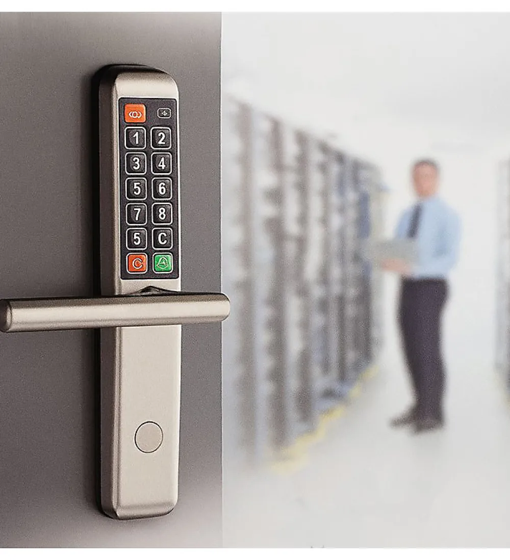Autres Poignée électronique à code Easykey Slim DOM Serrure pour porte intérieure droite