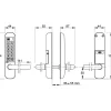 Autres Serrure Connectée-Poignée électronique serrure à code Easykey DOM serrure inox porte intérieure 50 mm sans clé