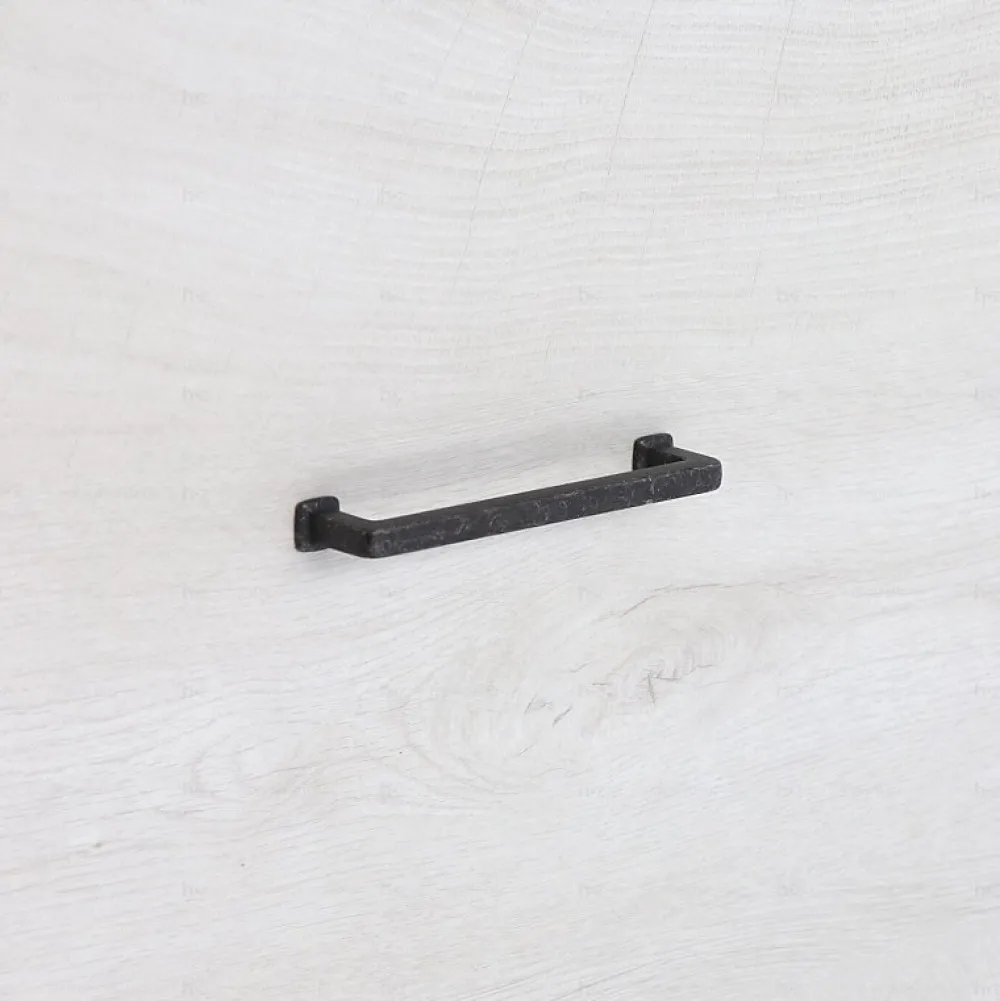 Hardwarexchange Poignée pour meubles en zamac Entraxe 128 Fer noir vintage