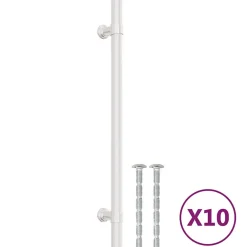 Vidaxl Poignée De Meuble-Poignées d armoire 10 pcs argenté 192 mm acier inoxydable