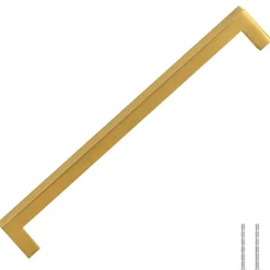 Vidaxl Poignée De Meuble-Poignées d armoire 5 pcs doré 224 mm acier inoxydable