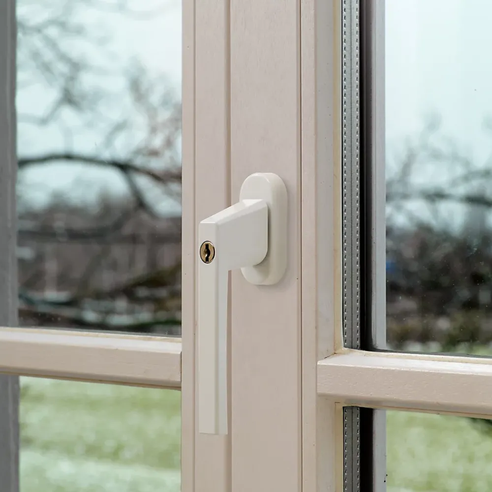 Abus Poingée de fenêtre à clé blanche