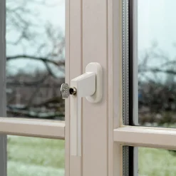 Abus Poingée de fenêtre à clé blanche