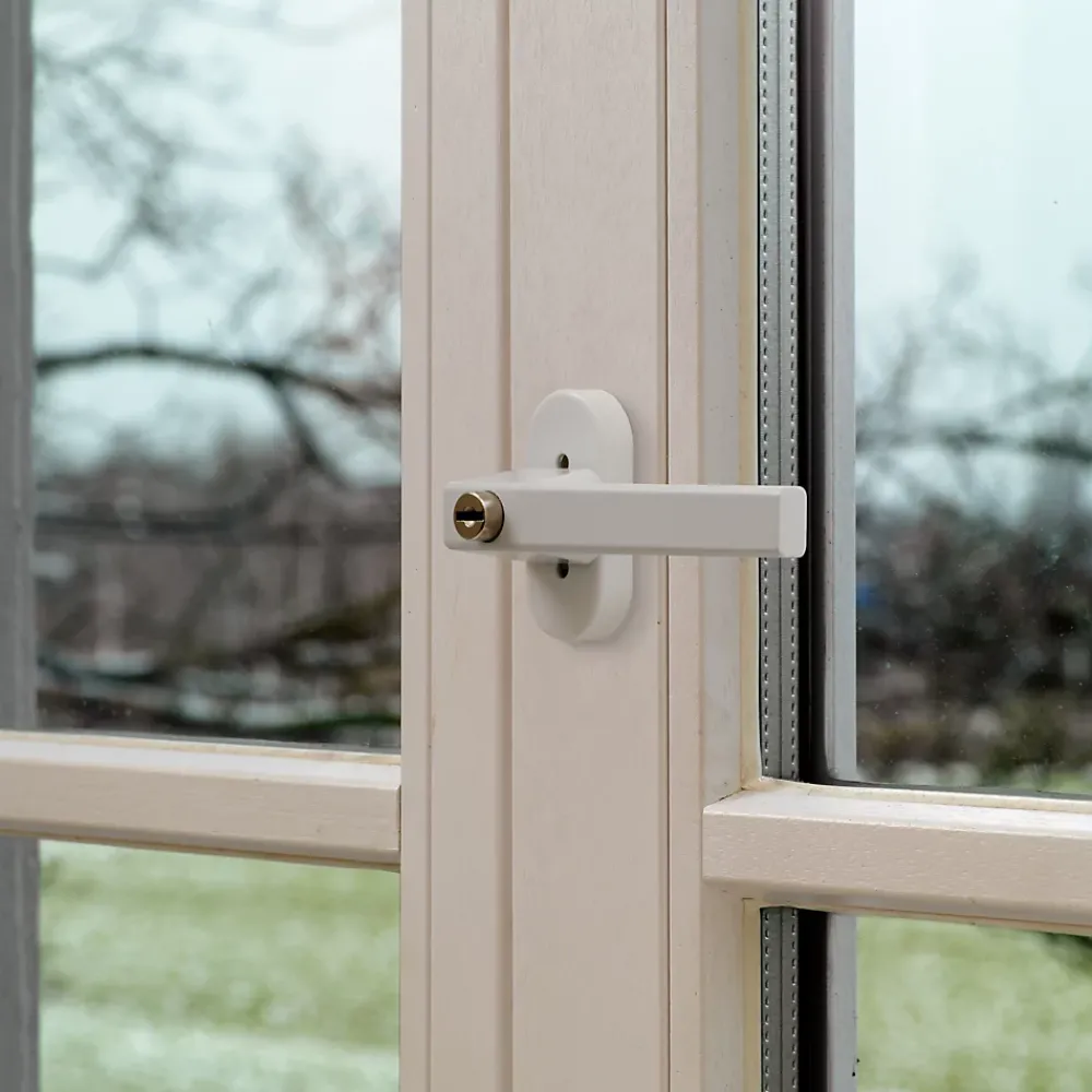Abus Poingée de fenêtre à clé blanche