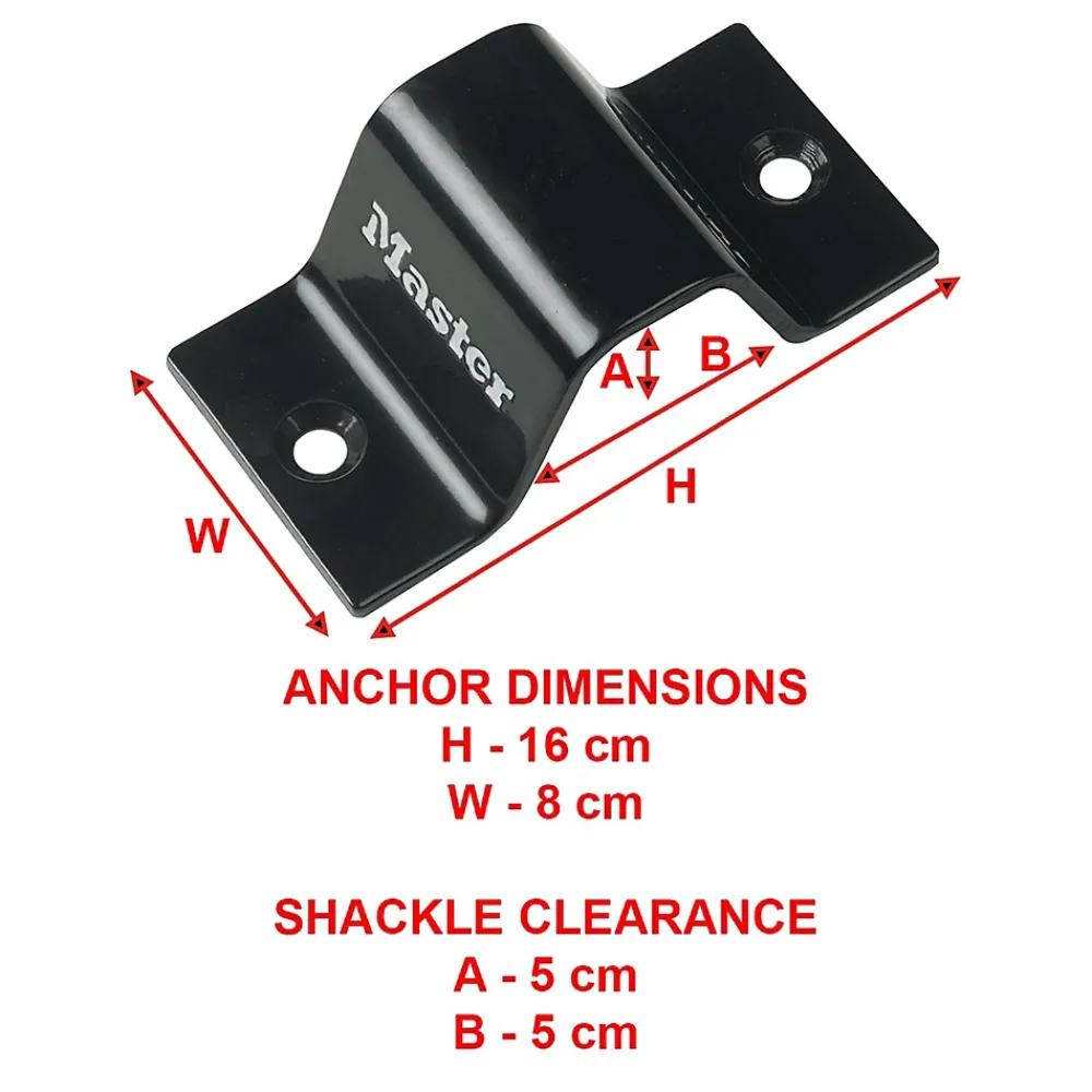 Master Lock Cadenas, Antivol-Point d'ancrage au sol/mur 1489EURDAT