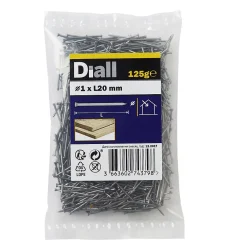 Diall Clou À Placage-Pointes à placage en acier 1x20 - 125g