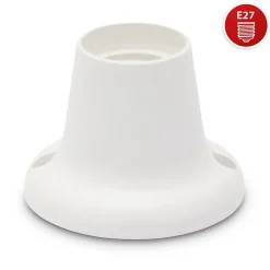 Velamp Point lumineux thermoplastique avec douille E27, base droite. Blanc