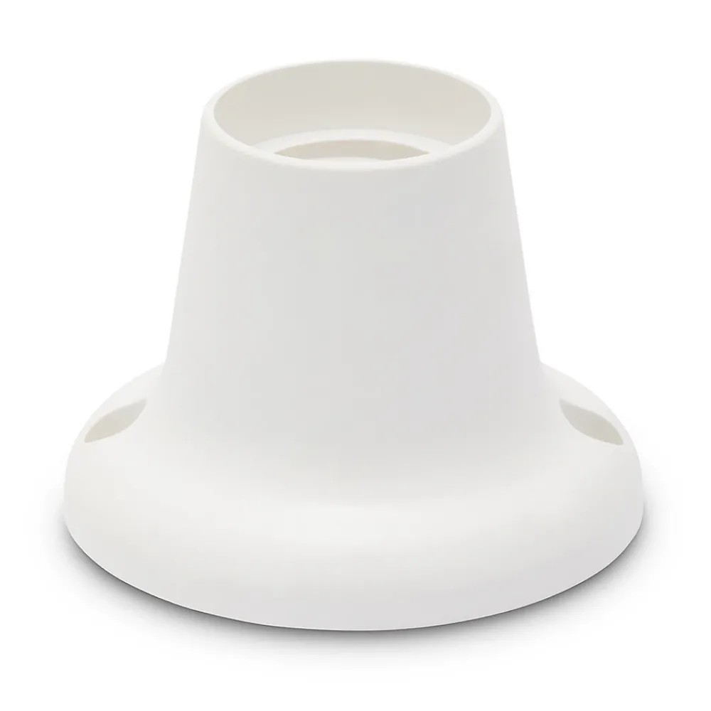 Velamp Point lumineux thermoplastique avec douille E27, base droite. Blanc