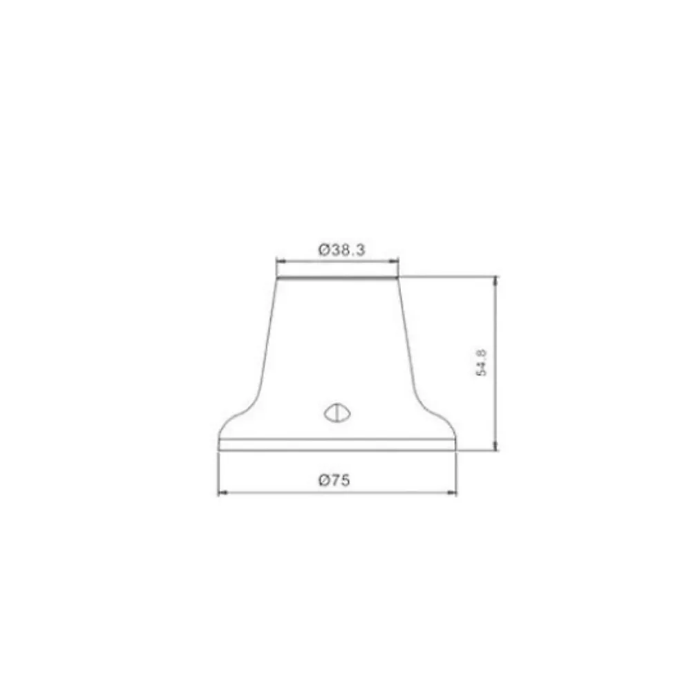 Velamp Point lumineux thermoplastique avec douille E27, base droite. Blanc