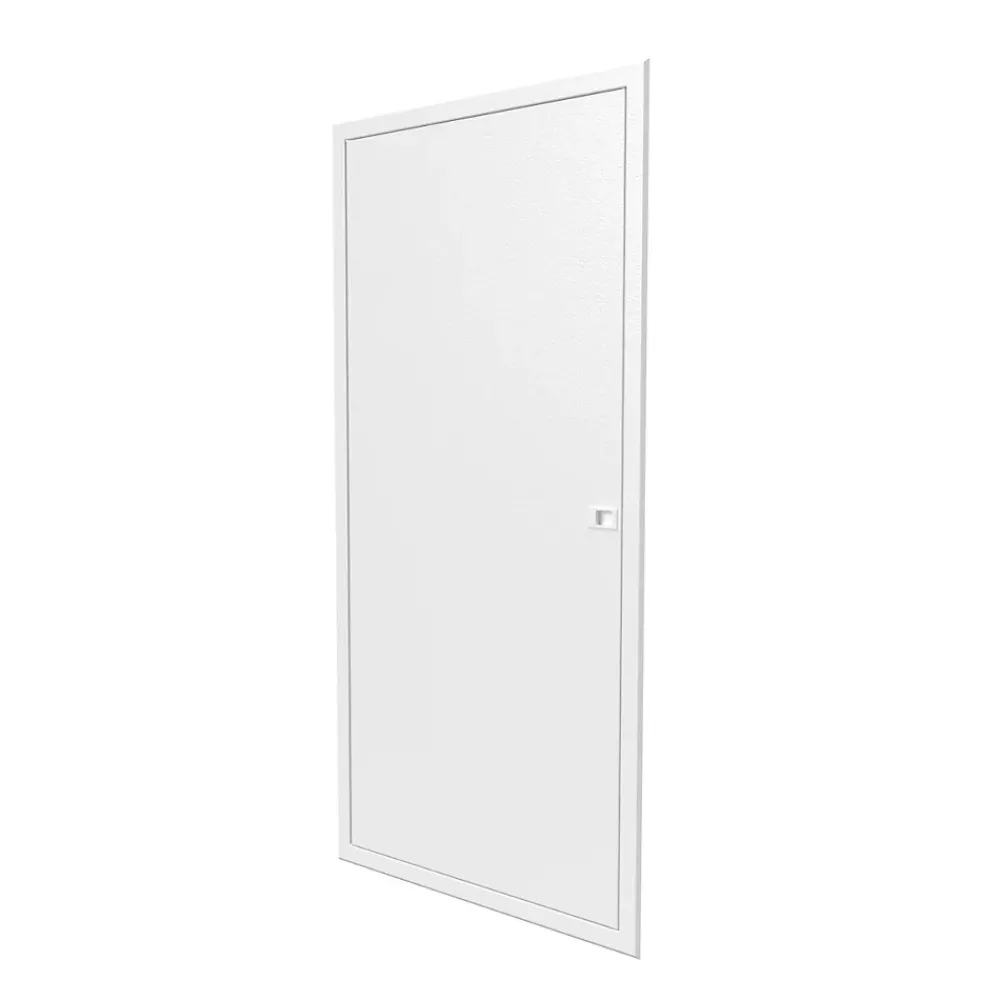 Atole Porte Affleurante pour bac d'encastrement BTT5 - 2x13 modules - Blanc - H. hors-tout 1169 mm
