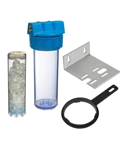 Apic Station De Filtration-Porte-filtre à eau 9'' 3/4 - 20/27F avec cartouche anti-calcaire, équerre et clé