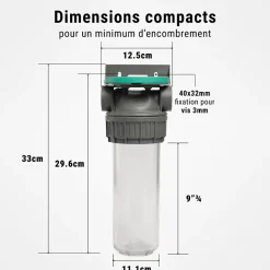 Sinea Adoucisseur D'Eau-Porte filtres à eau simple 9' 3/4 3P ECOSOFT filtration sous évier connexion 1'