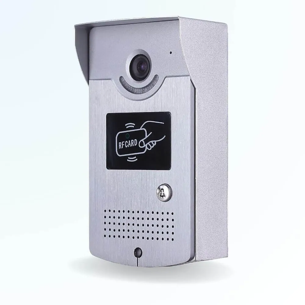 BT SECURITY Portier interphone vidéo cards 4 fils - 1 écran blanc - avec lecteur de badge