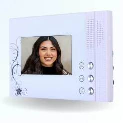 BT SECURITY Portier interphone vidéo cards 4 fils - 1 écran blanc - avec lecteur de badge