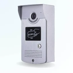 BT SECURITY Portier interphone vidéo cards 4 fils pour 2 entrées - 1 appartement - 2 platines - 1 écran noir 7" - avec mémoire photos...