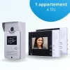 BT SECURITY Portier interphone vidéo cards 4 fils - 2 écrans noirs - avec lecteur de badge