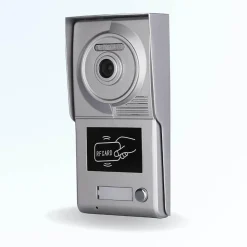 BT SECURITY Portier interphone vidéo classic 4 fils - 1 appartement - 2 écrans noirs - avec lecteur de badge