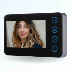 BT SECURITY Visiophone-Portier interphone vidéo modern 2 fils - 2 appartements - 2 écrans noirs