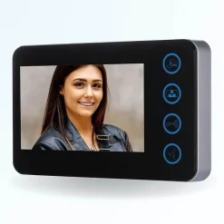 BT SECURITY Visiophone-Portier interphone vidéo neo 2 fils - 1 appartement - 1 écran noir