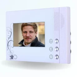 BT SECURITY Visiophone-Portier interphone vidéo pili 4 fils - 2 écrans blancs