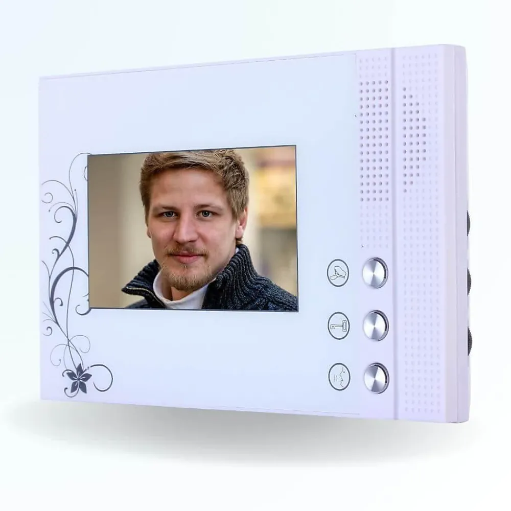BT SECURITY Visiophone-Portier interphone vidéo pili 4 fils - 2 écrans blancs