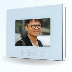 BT SECURITY Visiophone-Portier interphone vidéo pili 4 fils - 2 écrans blancs 7