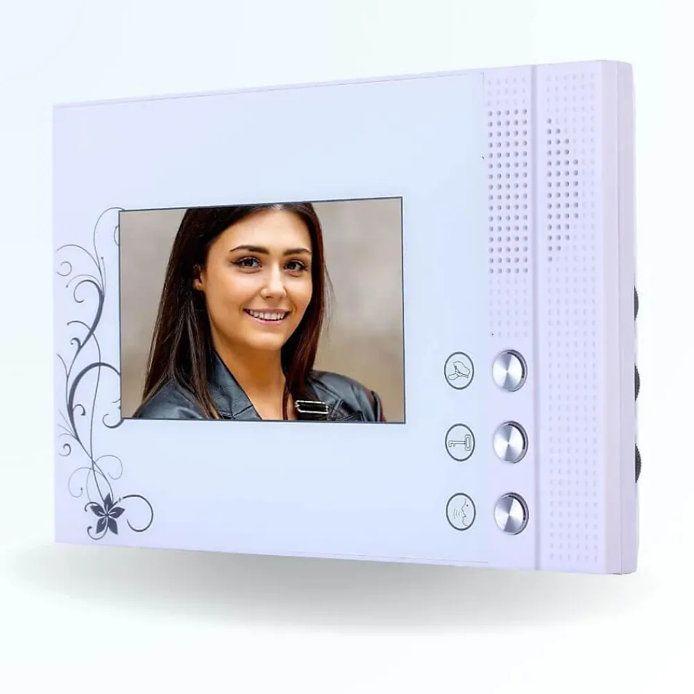 BT SECURITY Visiophone-Portier interphone vidéo pili 4 fils - 1 écran blanc