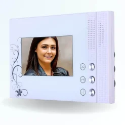 BT SECURITY Portier interphone vidéo pino 4 fils - 1 écran blanc