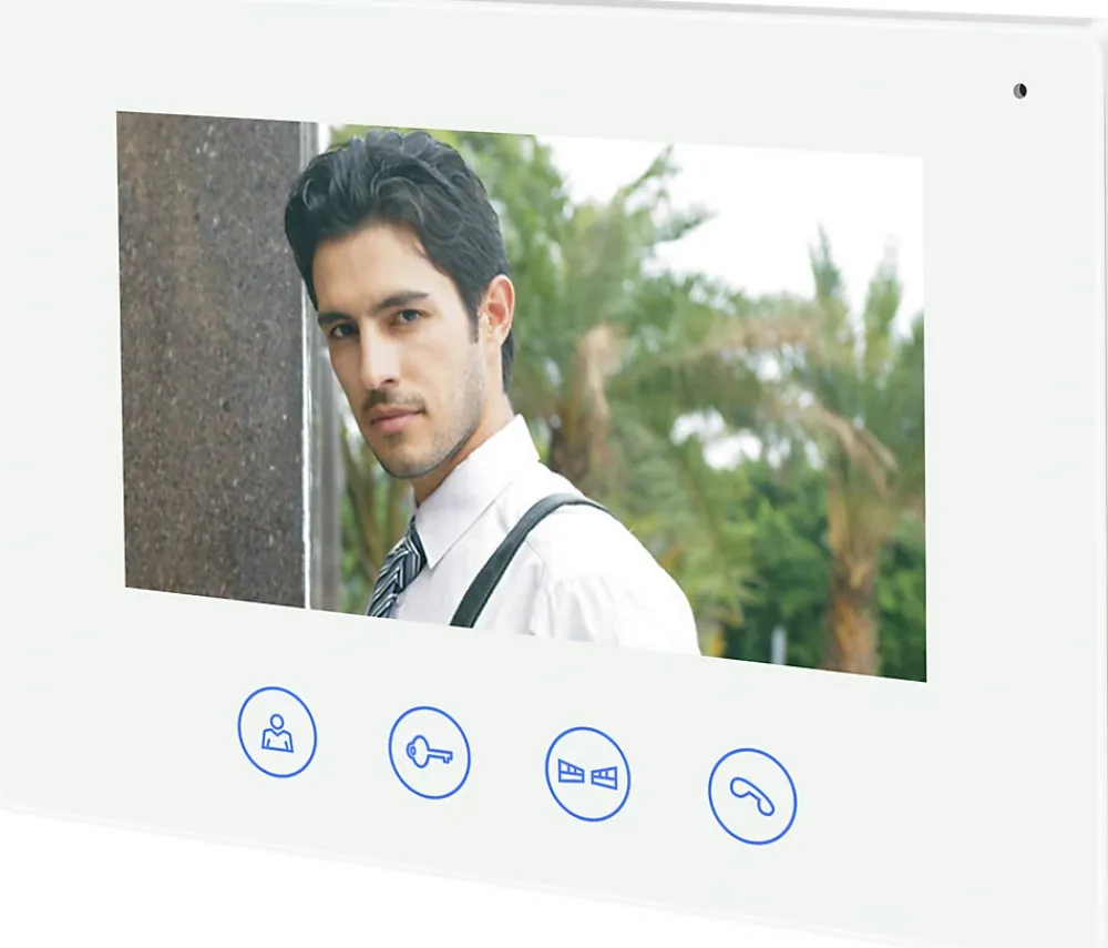 Kyf Portier Vidéo filaire connecté Wifi avec Ecran tactile 7p, 2 fils, Contrôle vocal