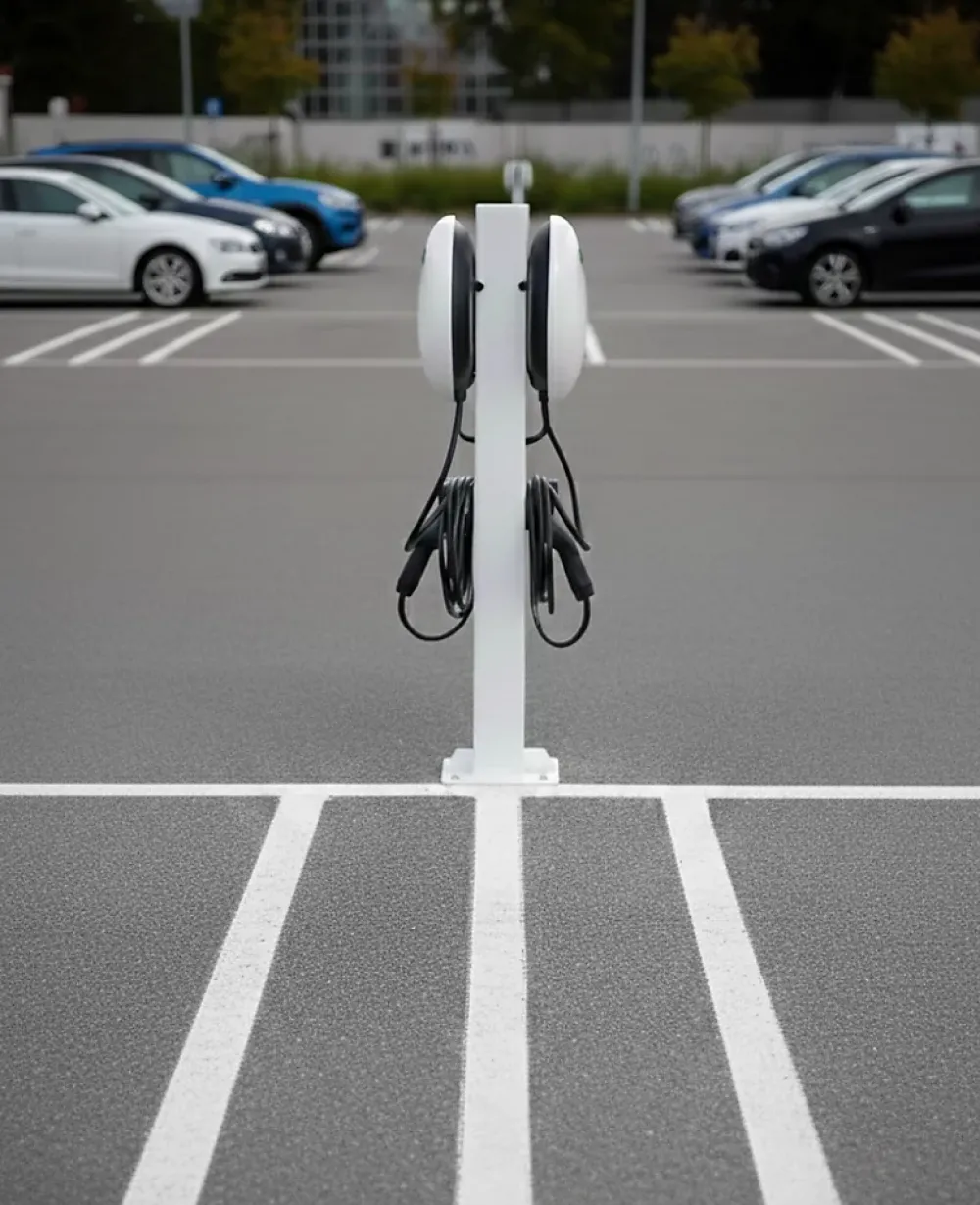 Galix Poteau de fixation robuste pour installation de 1 à 2 bornes Wallbox 7kW