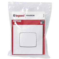 Legrand Poussoir Neptune plastique blanc