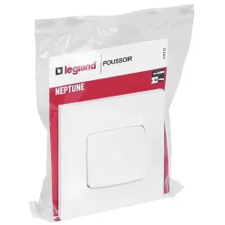 Legrand Poussoir Neptune plastique blanc
