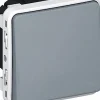 Legrand Poussoir lumineux bascule inverseur saillie Plexo gris