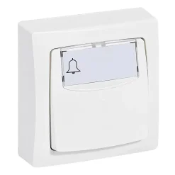 Legrand Interrupteur En Saillie-Poussoir porte étiquette ASL blanc