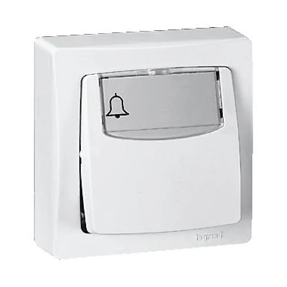 Legrand Interrupteur En Saillie-Poussoir porte étiquette ASL blanc