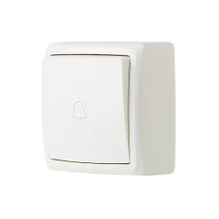 Jacobsen Interrupteur En Saillie-Poussoir porte-étiquette monobloc en saillie Sigurd blanc complet