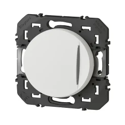 Legrand Interrupteur Encastrable-Poussoir simple avec voyant lumineux Dooxie blanc