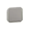 Legrand Interrupteur Étanche-Poussoir simple Plexo™ gris composable