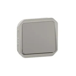 Legrand Interrupteur Étanche-Poussoir simple Plexo™ gris composable