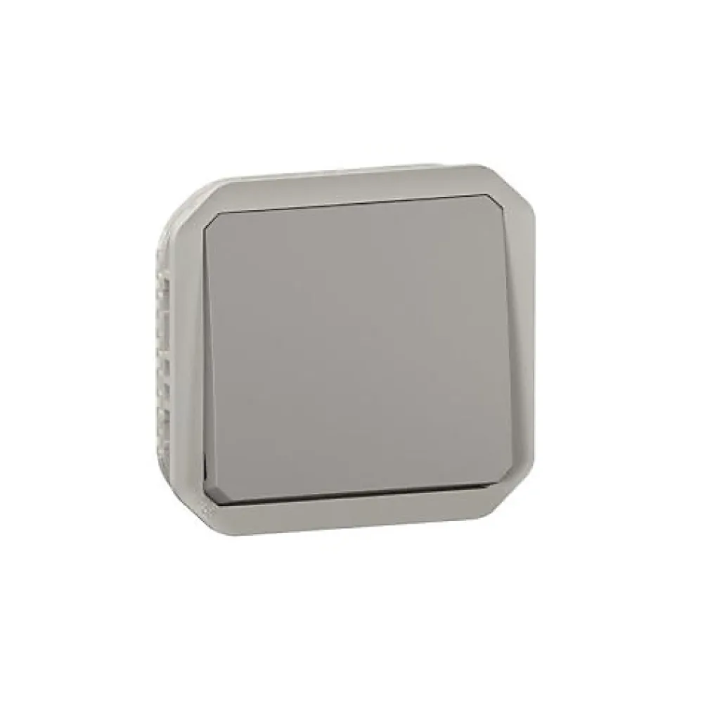 Legrand Interrupteur Étanche-Poussoir simple Plexo™ gris composable