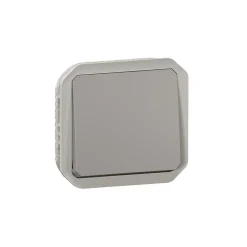 Legrand Interrupteur Étanche-Poussoir simple Plexo™ gris composable
