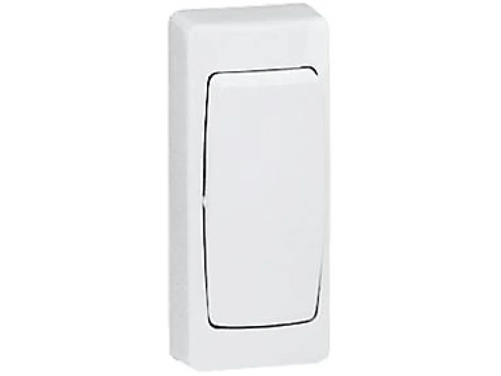 Legrand Interrupteur En Saillie-Poussoir étroit ASL blanc brillant