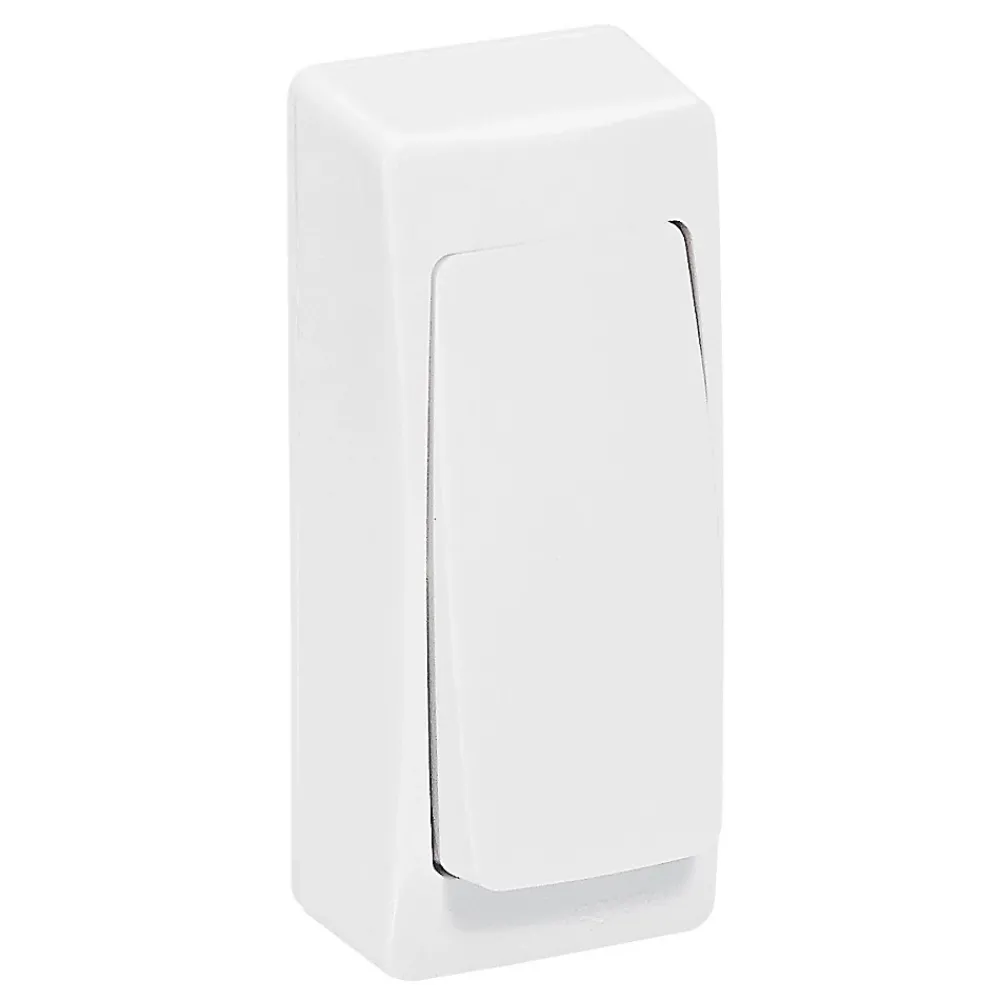 Legrand Interrupteur En Saillie-Poussoir étroit ASL blanc brillant