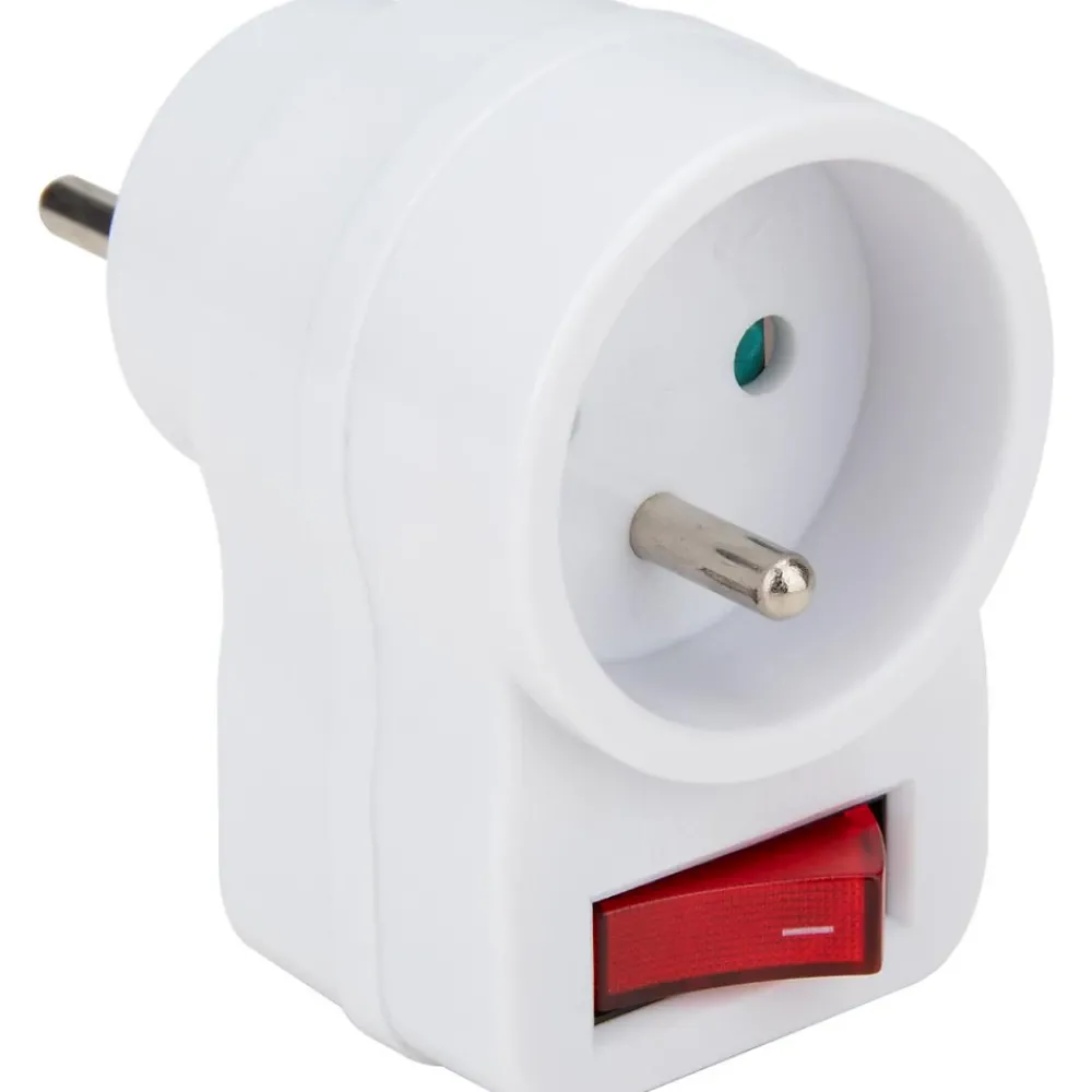 Zenitech Prise 16A avec interrupteur - Blanc -