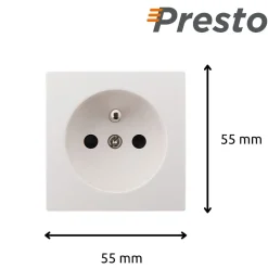 Zenitech Boite D'Encastrement-Prise 16A 2P+T en saillie - blanc - Presto -